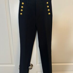 GAP Men's Black Trousers with Gold Accents